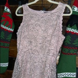 Juniors XL laced pink and black cocktail dress